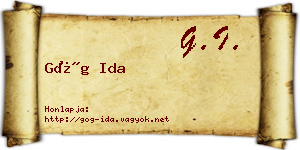 Góg Ida névjegykártya