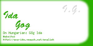 ida gog business card